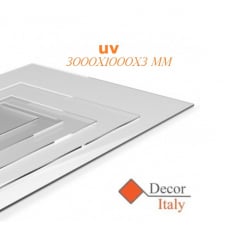 Lastra Policarbonato Compatto Protetto UV Makrolon 3000X1000X3 mm